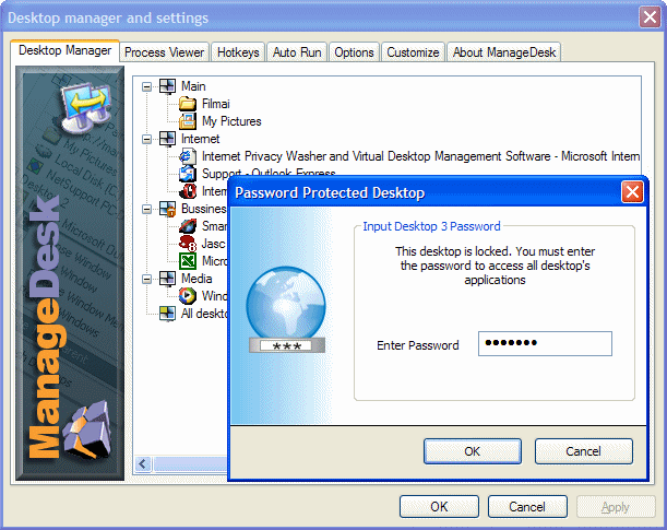 ManageDesk Virtual Desktop Screenshot